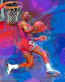 Michael Jordan Air Original Mixed media on canvas by David Lloyd Glover
