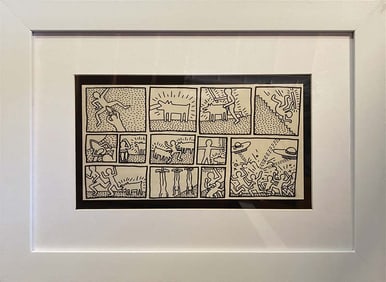 Keith Haring color plate lithograph from 1986