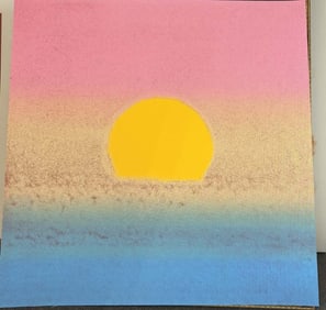 Andy Warhol  from 1972 Sunset Unique Edition Original Serigraph Silkscreen in colors.