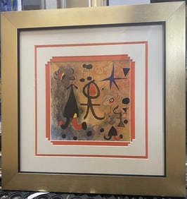 Joan Miro color plate lithograph