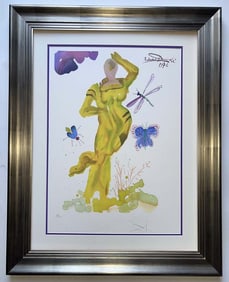 Salvador Dali Divine Erato from The Art of Loving Ovide. 1979. Lithograph in colors. Signed and