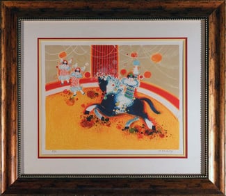 Limited Edition Serigraph by Menguy Circus