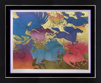 Guillaume Azoulay Original Etching with gold leaf  Limited Edition