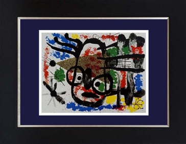 Joan Miro color plate Lithograph 1959