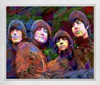 The Beatles  Rubber Soul Mixed Media on canvas by David Lloyd Glover