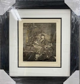 Rembrandt The Goldwiegher Etching Rembrandt (After by Amand Durand). Certificate of Authenticity