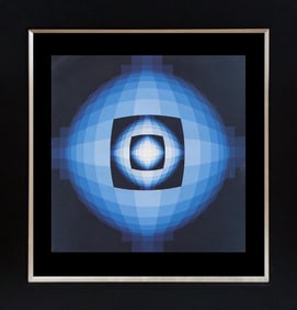Victor Vasarely Color Plate Lithograph from 1967