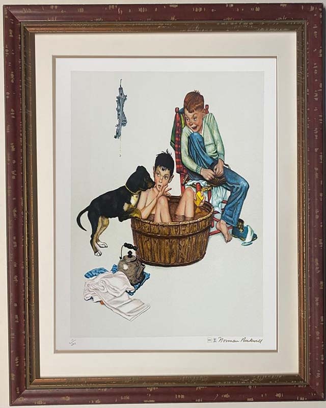 Norman Rockwell: Norman Rockwell Limited Edition Lithograph Encore Edition Artist Proof Includes official Norman Rockwell signature Includes certificate of authenticity. Custom framed.