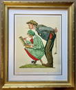 Norman Rockwell Hayseed Critic Limited Edition 1976 Lithograph Hand signed and numbered
