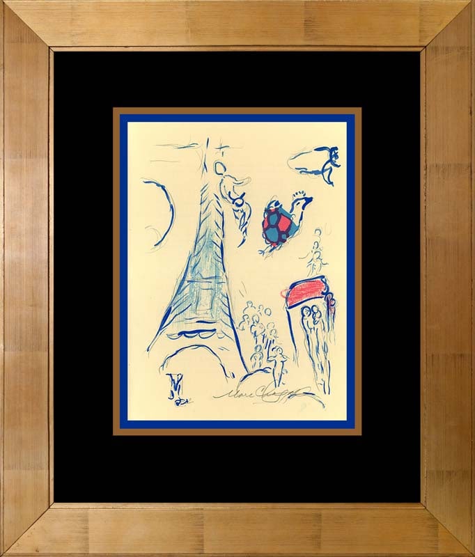 Marc Chagall Lithograph Hand signed: Marc Chagall Hand signed Lithograph. Lithograph hand signed by Marc Chagall. Approx 26x24 inches. Professionally framed. Includes certificate of authenticity.