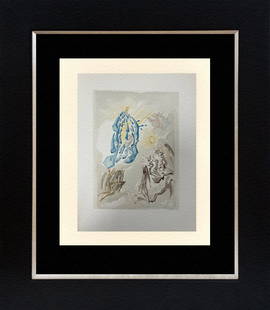 Salvador Dali 1964 Original Wood Block Divine Comedy: Salvador Dali 1964 Divine Comedy Wood Block from the Divine Comedy series in 1964. Includes certificate. Approx. 24x20 inches. Custom framed.