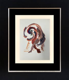 Salvador Dali 1964 Original Wood Block Divine Comedy: Salvador Dali 1964 Divine Comedy Wood Block from the Divine Comedy series in 1964. Includes certificate. Approx. 24x20 inches. Custom framed.