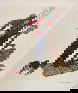 Norman Rockwell Limited Edition Lithograph Encore Edition Winter Morning Artist Proof Includes: Norman Rockwell Limited Edition Lithograph Encore Edition Winter Morning Artist Proof Includes official Norman Rockwell signature