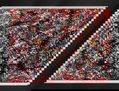 Original Abstract on canvas Michael Schofield: by Michael Schofield Original on canvas. One of a kind Original Hand signed by the artist. Approx image size 30 x 40 inches. One of a kind original. Includes certificate This work was purchased