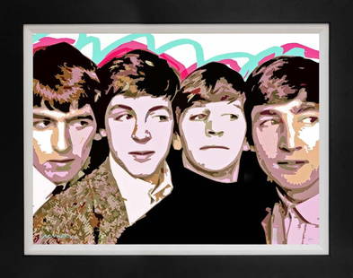 The Beatles Love Mixed media original David Lloyd Glover: The Beatles Love Mixed media on canvas by David Lloyd Glover Hand signed by the artist. On canvas. Approx 30x24 inches. Custom framed and includes certificate. This work was purchased directly from