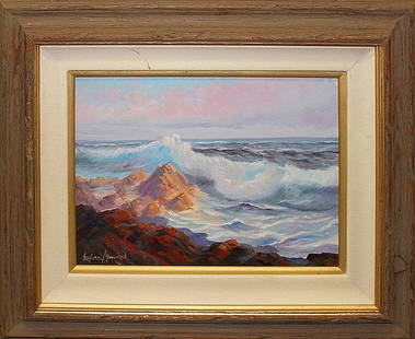 Rafael Original Oil-Dancing Waves: Dancing Waves-Rafael-Original Oil on archival canvas. Hand signed by the artist. One of a kind. Includes certificate of authenticity. Custom framed. Approx. 22x25. Rafael is one of the more sought