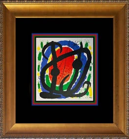Joan Miro Lithograph 1972 Paris.