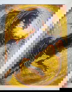 Gaylord Soli Original Mixed Media on canvas: Original mixed media on canvas Abstract by Gaylord Soli Approx image size 40 x 30 inches image size. One of a kind original. Hand signed by the artist. Includes certificate of authenticity. This