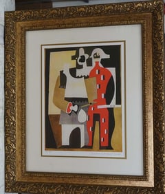 Pablo Picasso Lithograph Limited Edition Harlequins Collection Domain Picasso