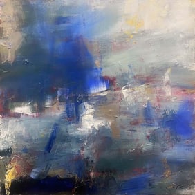 Original oil abstract on canvas by Jorn Fox