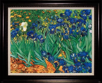 Vincent Van Gogh The Irises hand Embellished on Canvas