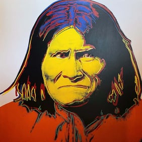 Andy Warhol Screenprint Geronimo 1986 from the Cowboys and Indians Suite Serigraph