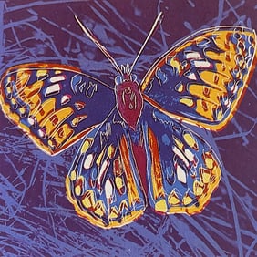 Andy Warhol Serigraph Screen print San Francisco Silver spot Butterfly from the Endangered Species