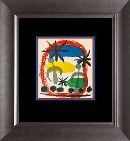 Joan Miro Lithograph after Miro 1972 Paris.