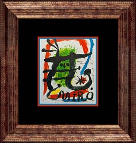 Joan Miro Lithograph 1972 Paris.