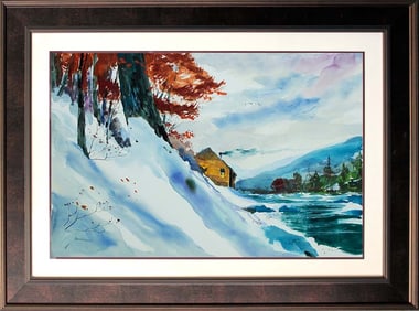 Original Watercolor by Michael Schofield landscape