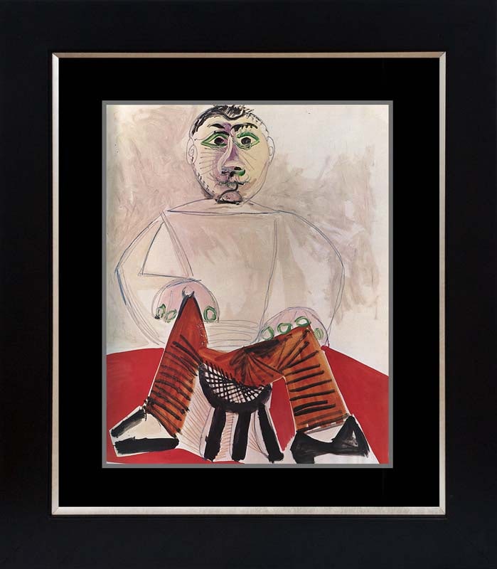 Pablo Picasso Color Plate Lithograph from 1969: Pablo Picasso color plate lithograph from 1969 Approx 24x20 inches Custom framed and includes certificate.