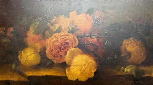 Still Life attributed to Margaretha Roosemboom 1843-1896 Oil on wood
