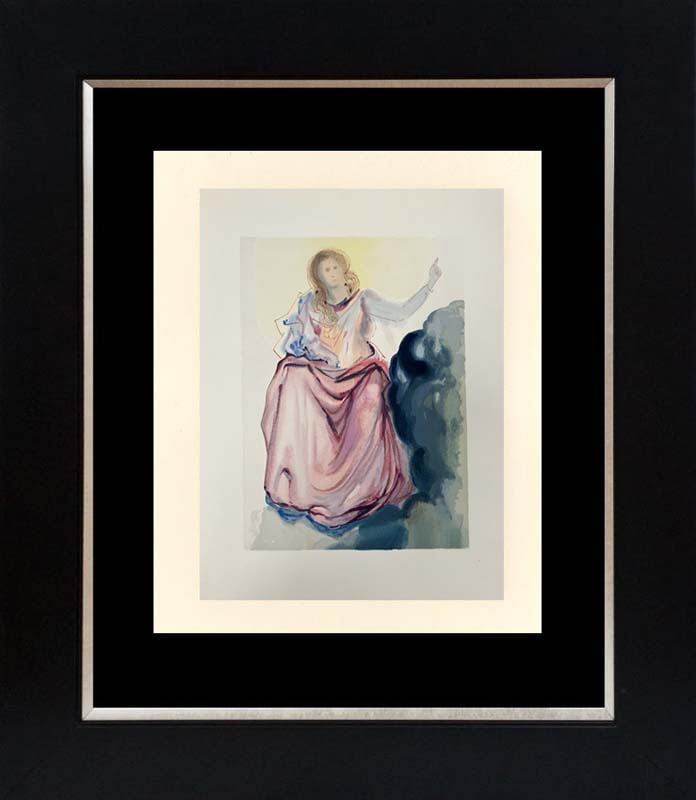 Salvador Dali 1964 Original Wood Block Divine Comedy: Salvador Dali 1964 Divine Comedy Wood Block From the Divine Comedy series in 1964. Includes certificate, Approx 24x20 inches. Custom framed.