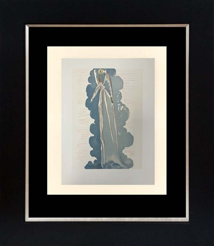 Salvador Dali 1964 Original Wood Block Divine Comedy: Salvador Dali 1964 Divine Comedy Wood Block From the Divine Comedy series in 1964. Includes certificate, Approx 24x20 inches. Custom framed.