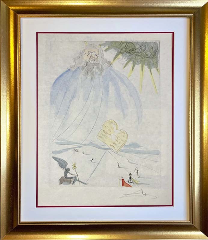Salvador Dali Moses from Our Historical Heritage 1974. Etching Hand signed and numbered Limited (1 of 1)
