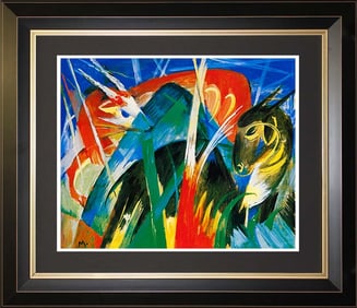 Franz Marc Animaux Fabuleaux on canvas Limited Edition Abstract