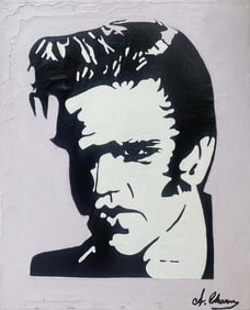 Original oil on canvas by Art Chorny Elvis
