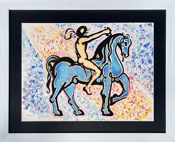 Salvador Dali Limited Edition Original Lithograph Victory of Primitive Man. Le Jungle Humane Suite