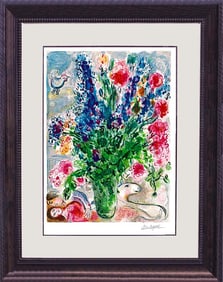 Marc Chagall Les Lupins Bleu Marc Chagall Limited Edition Lithograph