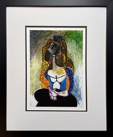 Pablo Picasso Woman in the Turkish Shawl on paper Limited Edition Collection Domaine Picasso