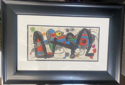 Joan Miro Original Lithograph 1965 Plate Signed