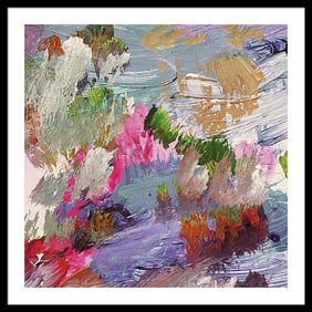 Wandering River Original mixed media on canvas by David Lloyd Glover