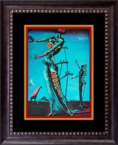 Salvador Dali Burning Giraffe Color Plate Lithograph