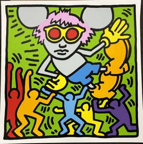 Keith Haring Silkscreen Serigraph Andy Mouse