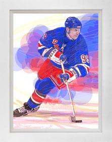 Wayne Gretzky Original Mixed media on canvas by David Lloyd Glover