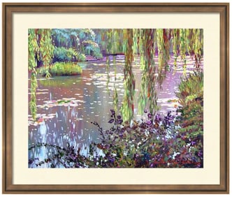 Homage to Monet Original mixed media on canvas by David Lloyd Glover