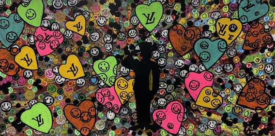 Art Chorny. Love the Army. Original Painting. 25x48 inches.