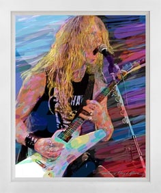 James Hetfield Mettalica Mixed Media Original on canvas David Lloyd Glover