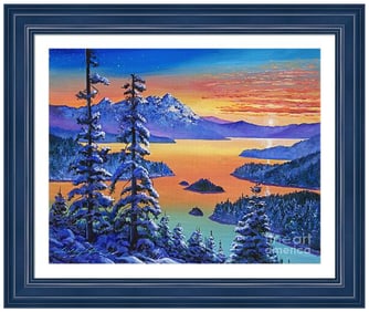Northern Sunrise Original mixed media on canvas by David Lloyd Glover