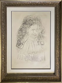 Salvador Dali Portrait de la Fontaine Hand signed and numbered Limited Edition Original Intaglio